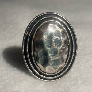 Silver Oval Statement Ring